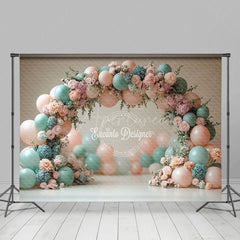 Aperturee - Aperturee Fresh Color Floral Balloon Arch Wedding Backdrop