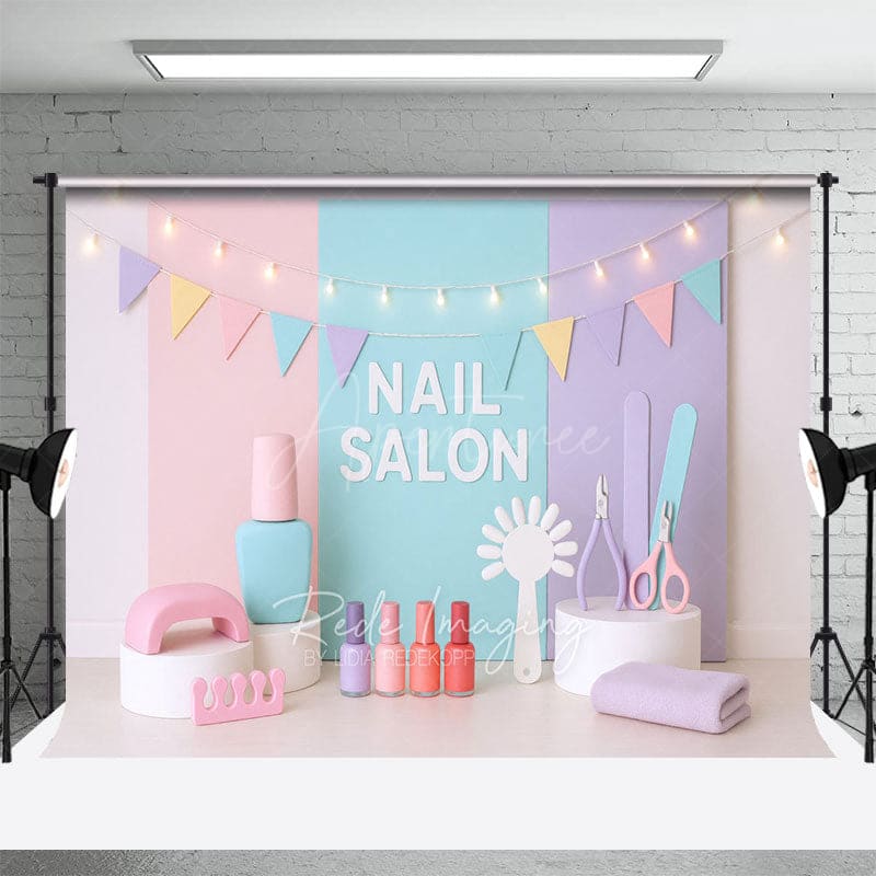 Aperturee - Aperturee Fresh Color Nail Salon Photo Cake Smash Backdrop