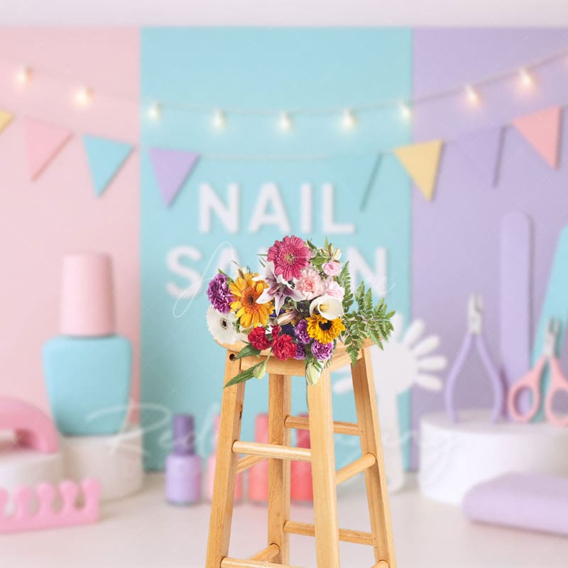 Aperturee - Aperturee Fresh Color Nail Salon Photo Cake Smash Backdrop