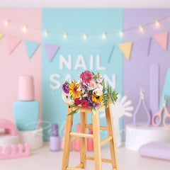 Aperturee - Aperturee Fresh Color Nail Salon Photo Cake Smash Backdrop