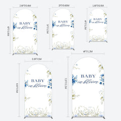 Aperturee - Aperturee Fresh Floral Bloom Boho Baby Shower Arch Backdrop