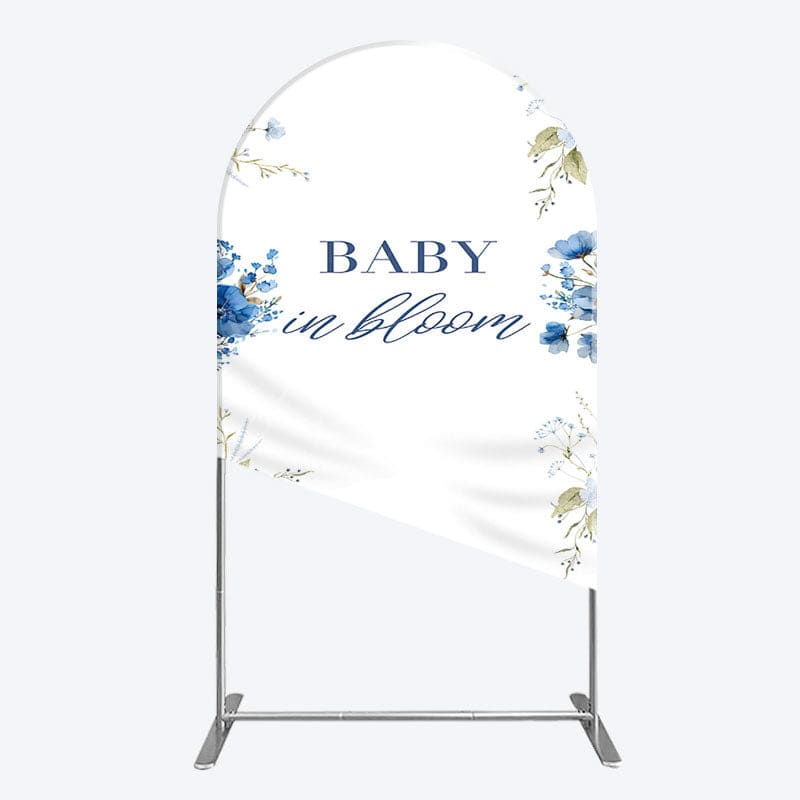 Aperturee - Aperturee Fresh Floral Bloom Boho Baby Shower Arch Backdrop