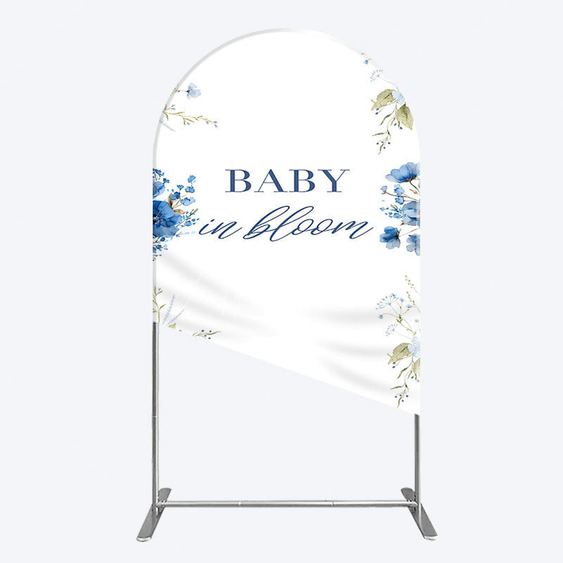 Aperturee - Aperturee Fresh Floral Bloom Boho Baby Shower Arch Backdrop