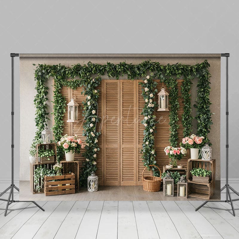 Aperturee - Aperturee Fresh Floral Boho Sweet And Lovely Wedding Backdrop