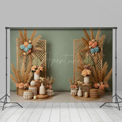 Aperturee - Aperturee Fresh Floral Boho Sweet Simple Wedding Backdrop
