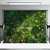 Aperturee - Aperturee Fresh Floral Grass Green Spring Photography Backdrop