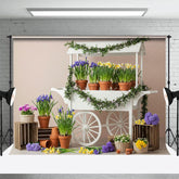 Aperturee - Aperturee Fresh Floral Potted Plant Sweet Wedding Backdrop