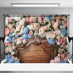 Aperturee - Aperturee Fresh Hydrangea Fancy Photography Headboard Backdrop