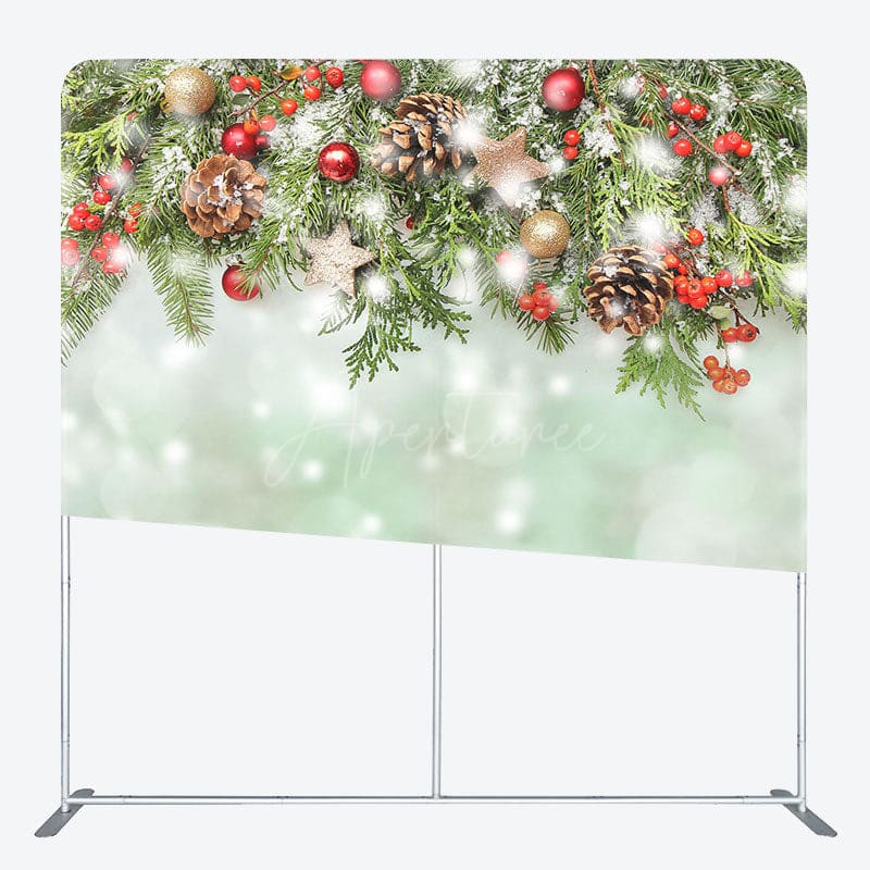 Aperturee - Aperturee Fresh Light Green Bokeh Xmas Pillow Case Backdrop