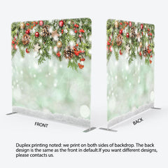 Aperturee - Aperturee Fresh Light Green Bokeh Xmas Pillow Case Backdrop