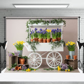 Aperturee - Aperturee Fresh Spring Floral Sweet Outdoor Wedding Backdrop