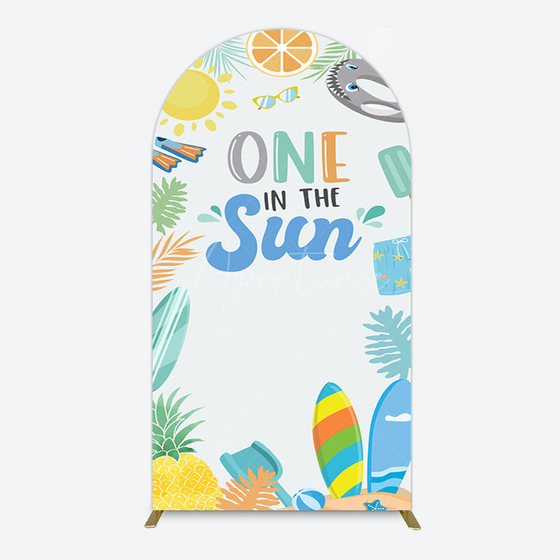 Aperturee - Aperturee Fresh Summer One In The Sun Birthday Arch Backdrop