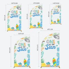 Aperturee - Aperturee Fresh Summer One In The Sun Birthday Half Moon Arch Backdrop