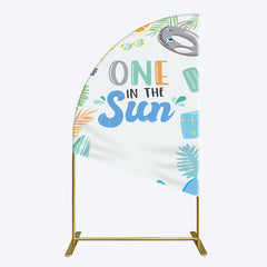 Aperturee - Aperturee Fresh Summer One In The Sun Birthday Half Moon Arch Backdrop
