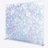Aperturee - Aperturee Frozen Snowflake Tension Fabric Backdrop Light Blue and Purple Winter Photography Background