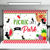 Aperturee - Aperturee Fruit Bee Picnic At The Park Reunion Party Backdrop
