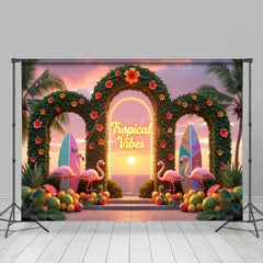 Aperturee - Aperturee Fruits Plant Arch Tropical Vibes Summer Photo Backdrop