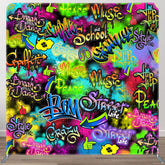 Aperturee - Aperturee Full Of Graffiti Wall Dance Square Tension Backdrop