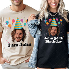 Aperturee - Aperturee Funny Birthday Custom Face T Shirt for Party Group Shirt