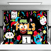 Aperturee - Aperturee Funny Colored Crown Happy April Fools Day Backdrop