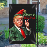 Aperturee - Aperturee Funny Santa Trump Be Home For Christmas Garden Flag