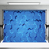 Aperturee - Aperturee Futuristic Blue Hexagonal Wall Science Fiction Backdrop