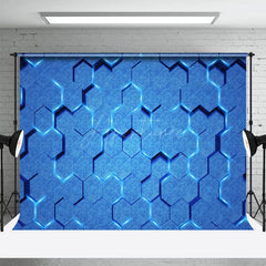 Aperturee - Aperturee Futuristic Blue Hexagonal Wall Science Fiction Backdrop
