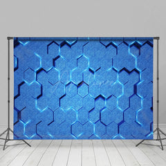 Aperturee - Aperturee Futuristic Blue Hexagonal Wall Science Fiction Backdrop