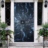 Aperturee - Aperturee Futuristic Circuit Motherboard Sci-Fi Events Door Cover