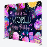 Aperturee - Aperturee Galaxy Out Of World Birthday Pillow Cover Backdrop
