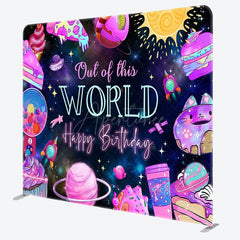 Aperturee - Aperturee Galaxy Out Of World Birthday Pillow Cover Backdrop