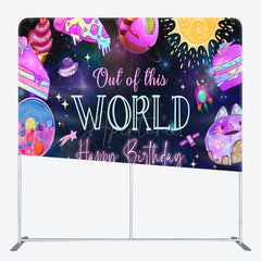 Aperturee - Aperturee Galaxy Out Of World Birthday Pillow Cover Backdrop