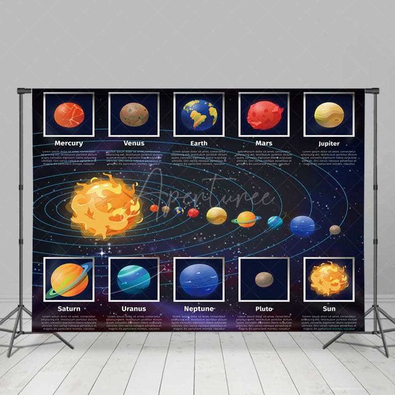 Aperturee - Aperturee Galaxy Science Popularization Study Photo Backdrop