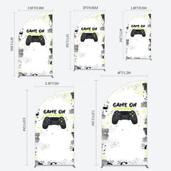 Aperturee - Aperturee Game On Happy Birthday Sweet Simple Half Moon Arch Backdrop