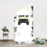 Aperturee - Aperturee Game On Happy Birthday Sweet Simple Half Moon Arch Backdrop