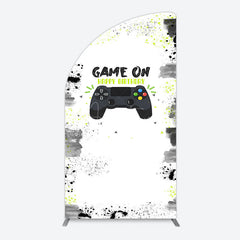 Aperturee - Aperturee Game On Happy Birthday Sweet Simple Half Moon Arch Backdrop