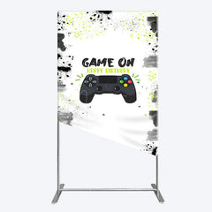 Aperturee - Aperturee Game On Happy Birthday Sweet Simple Rectangle Backdrop