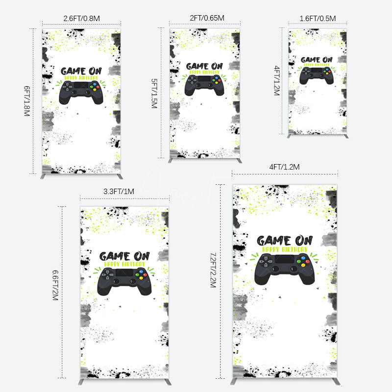 Aperturee - Aperturee Game On Happy Birthday Sweet Simple Rectangle Backdrop