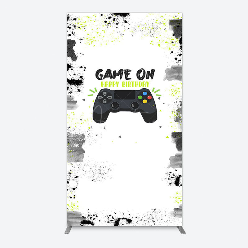 Aperturee - Aperturee Game On Happy Birthday Sweet Simple Rectangle Backdrop