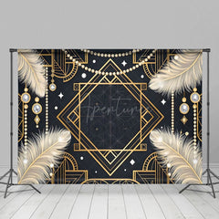 Aperturee - Aperturee Gatsby Carnival Elegant Geometric Feather Backdrop
