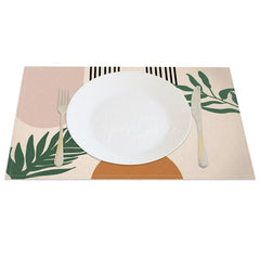 Aperturee - Aperturee Geometric Shape Earth Tone Color Set of 4 Placemats