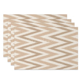Aperturee - Aperturee Geometric Wavy Stripe Placemats Set of 4 Modern Abstract Line Art for Contemporary Dining Table