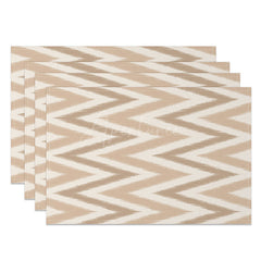 Aperturee - Aperturee Geometric Wavy Stripe Placemats Set of 4 Modern Abstract Line Art for Contemporary Dining Table
