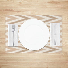 Aperturee - Aperturee Geometric Wavy Stripe Placemats Set of 4 Modern Abstract Line Art for Contemporary Dining Table