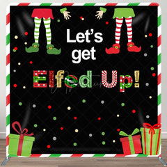 Aperturee - Aperturee Get Elfed Up Christmas Party Fabric Event Backdrop