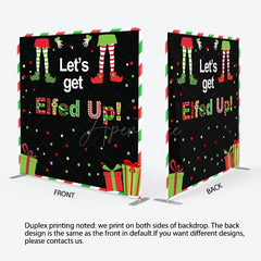 Aperturee - Aperturee Get Elfed Up Christmas Party Fabric Event Backdrop