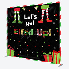Aperturee - Aperturee Get Elfed Up Christmas Party Fabric Event Backdrop