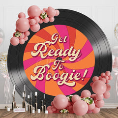 Aperturee - Aperturee Get Ready To Boogie Vinyl Records Round Backdrop