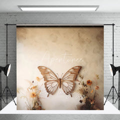 Aperturee - Aperturee Giant Wooden Butterfly Headboard Backdrop Boho Dried Flower Photography Background