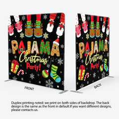 Aperturee - Aperturee Gingerbread Pajama Christmas Tension Fabric Backdrop